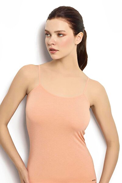 Jiber Γυναικείο αθλητικό μπλουζάκι με λουράκι από ύφασμα μπαμπού σε χρώμα σομόν, 3 τεμάχια 668