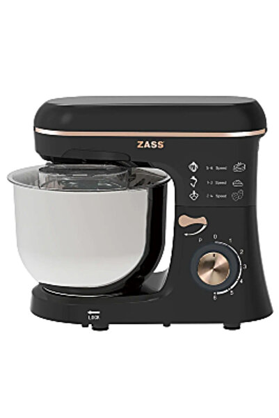 Zass Mixer Planetar ZPSM 20, 6 niveluri de viteză, 6 litri, 1400W, negru/auriu