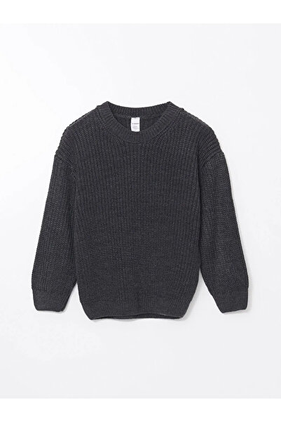 LC Waikiki LCW KidsAntracit guler rotund Tricotaj Pulover pentru băiat