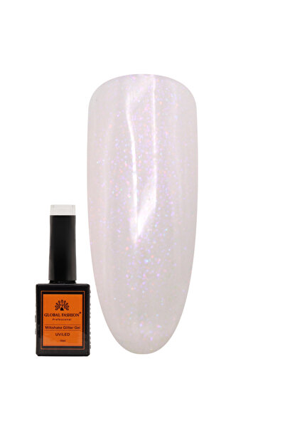 global fashion طلاء أظافر جل لامع ميلك شيك 8 مل - جل لامع متغير اللون يدوم طو...