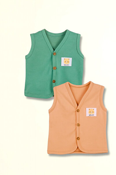 Beniizle Baby Vest Set of 2 100% Organic Cotton Soft Texture Seasonal Unisex Vest
