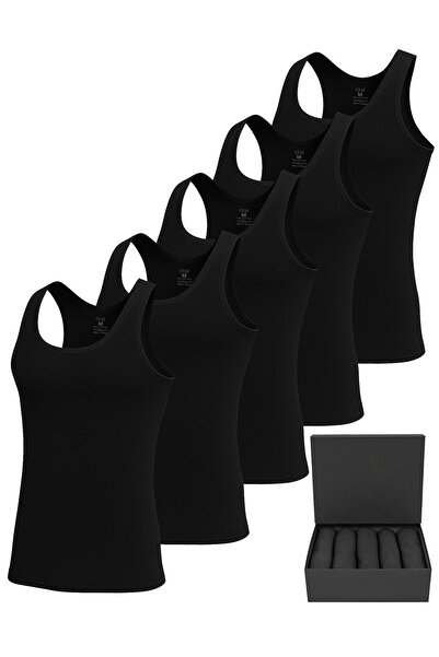 Öts Ανδρικό εσώρουχο 100% βαμβακερό Σετ 5, Άνετο, σε Μαύρο Premium Special Box