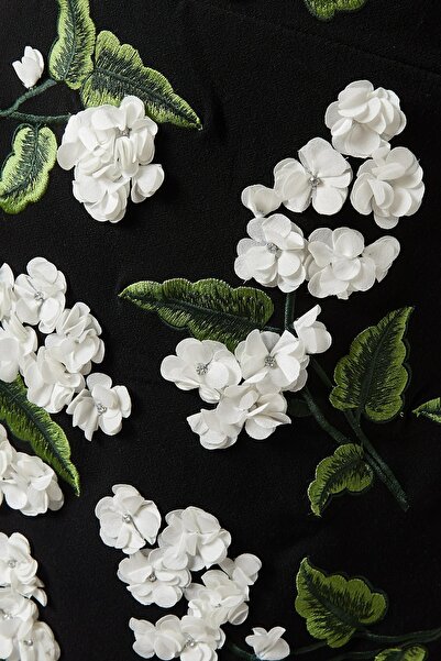 ALICE AND OLIVIA Siyah Duvaklı Straplez Mini Elbise, Zarif ve Gösterişli