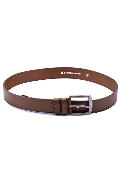 CüzCan Γνήσιο δέρμα Tan 4 CM Ανδρική αθλητική ζώνη (Ultra LUX) Τζιν-Λινό - Ύφασμα