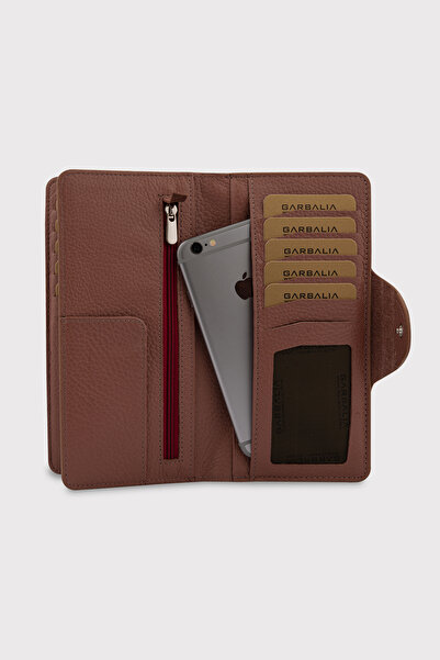 Garbalia Unisex Martha Ecru Genuine Leather Portfolio Wallet