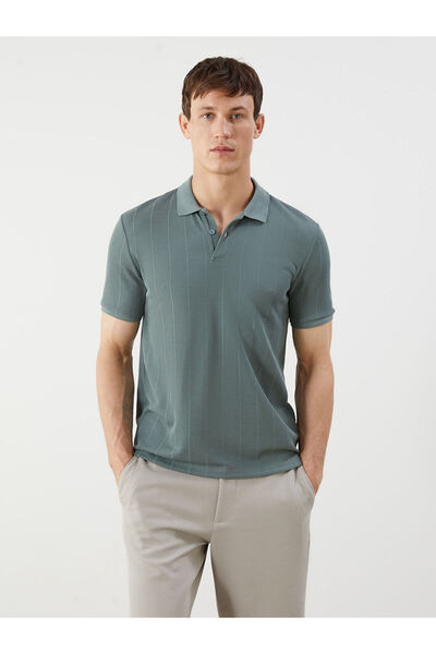 LC Waikiki Nevavm with a Difference Polo Collar Short Sleeve Men's T-Shirt