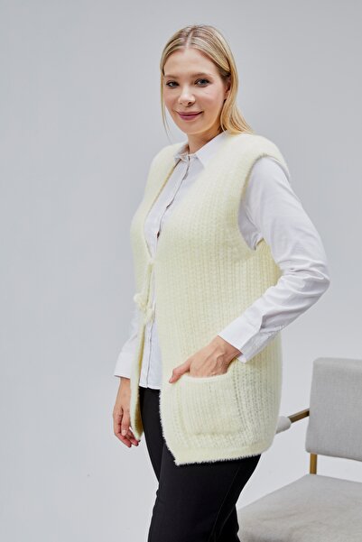 Jinx Wear Fashion Γυναικείο πλεκτό μάλλινο γιλέκο με λάμψη με λαιμόκοψη σε σχήμα V και τσέπες, για γυναίκες μέσης και μεγαλύτερης ηλικίας