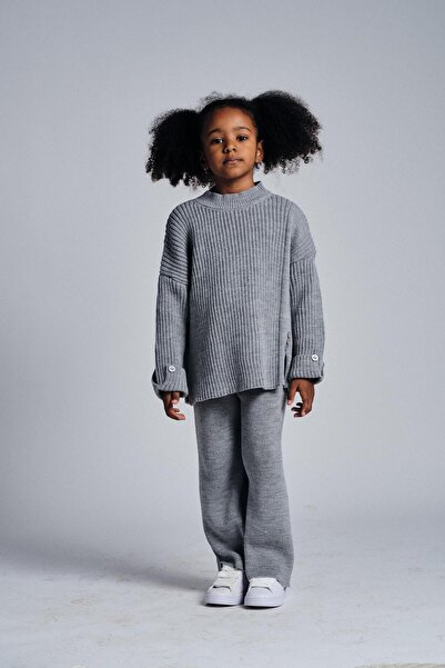 MiaBaby طقم ملابس تريكو فضفاضة للجنسين مكون من قطعتين