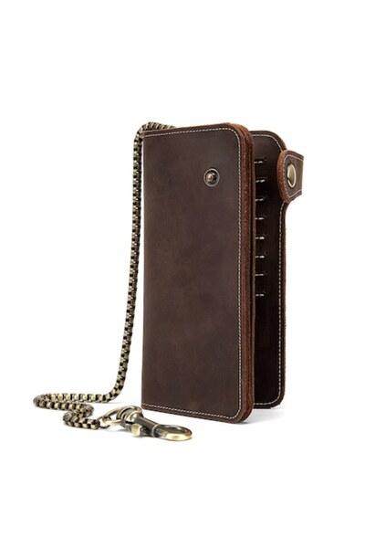 Busy Ldy & Gtm Portofel premium din piele pentru femei, cu compartiment pentru smartphone, sloturi multiple,