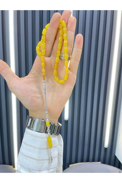 AHMET SİLVER 925 Ayar Gümüş Püsküllü Usta İşcilikli Ateş Kehribar