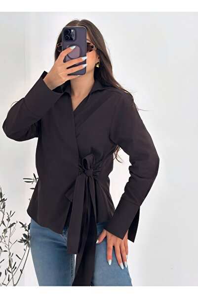 Noa Noa Риза с дълъг ръкав и вратовръзка