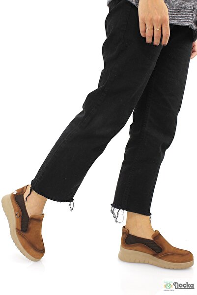 Mammamia Kadın Ortopedik Hakiki Deri Bağcıksız Spor Tarz Günlük Ayakkabı M26/...