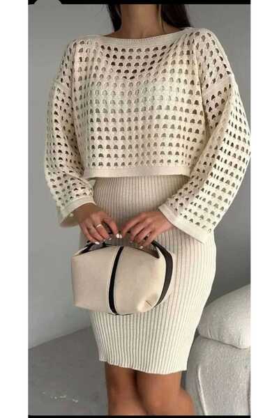 Cemre Life Ажурне казахське трикотажне плаття на бретельках