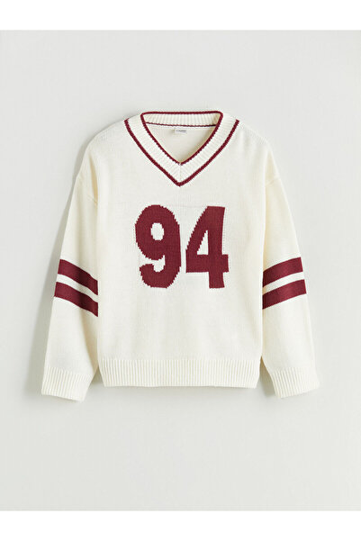 LC Waikiki V Yaka Kız Çocuk Triko Kazak