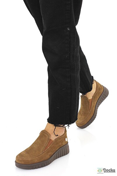 Mammamia Kadın Ortopedik Hakiki Deri Bağcıksız Kışlık Spor Tarz Ayakkabı M26/...