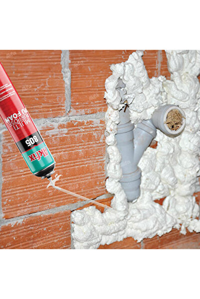 Akfix Polyurethane Foam For Assembly, 12 Pieces, 805, 750ml, Manual Application With Straw, Multi Purpose