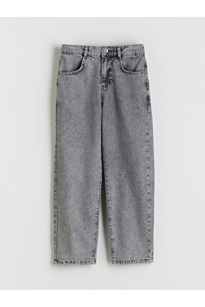 LC Waikiki Gri Loose Fit Erkek Çocuk Jean Pantolon