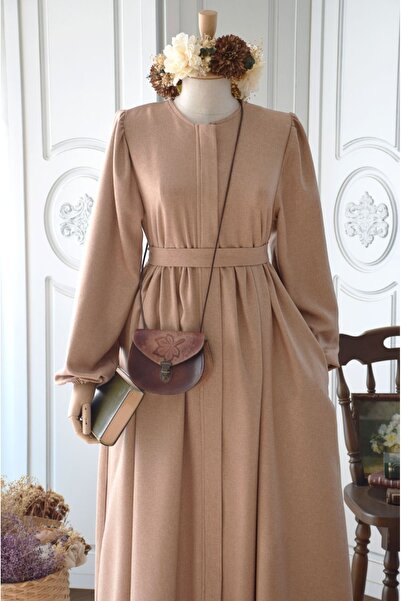 EMİNOS BUTİK de tranziție Ferace Bej cu fermoar