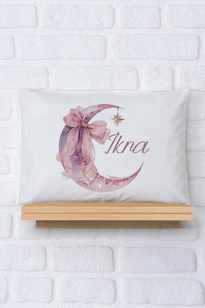Pia Baby İsme Özel %100 Pamuk Bebek Yastık Kılıfı – Organik Baskı 35x45 cm