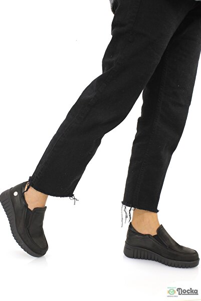 Mammamia Kadın Ortopedik Hakiki Deri Bağcıksız Kışlık Spor Tarz Ayakkabı M26/...