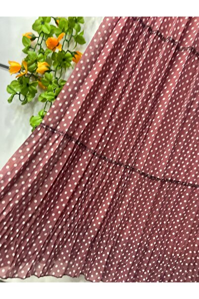 edu collection Шифонова спідниця з підкладкою, в горошок, рожевого кольору