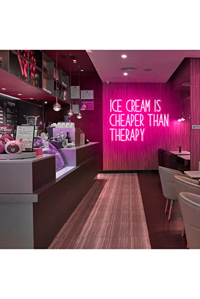 HONEY CONCEPT Dondurma Bir Terapidir Neon Led Yazı
