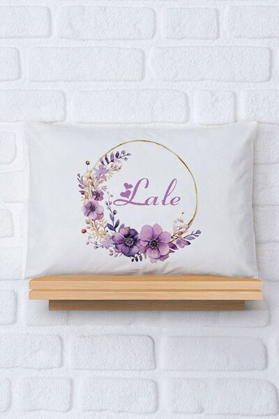 Pia Baby İsme Özel %100 Pamuk Bebek Yastık Kılıfı Organik Baskılı 35x45 cm