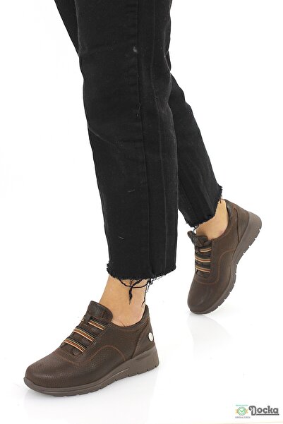 Mammamia Kadın Ortopedik Hakiki Deri Bağcıksız Spor Tarz Mevsimlik Ayakkabı M...