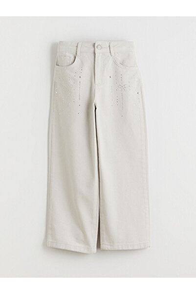 LC Waikiki Gray Wideleg Girls' Trousers