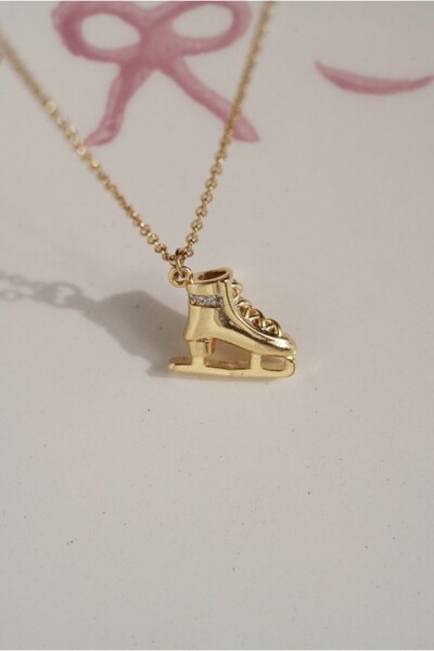 AŞIK ACCESSORIES Steel Stone Skate Pendant
