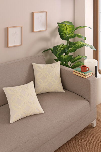 Kibele وسادة مطرزة بالبانش مع حشوة قابلة للغسل من السيليكون المطرز الموسم الج...