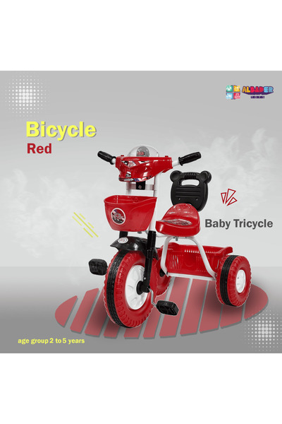 ALBADER Children's Tricycles, Toddler Trike With Double Basket, Kids Tricycles For Indoor and Outdoor