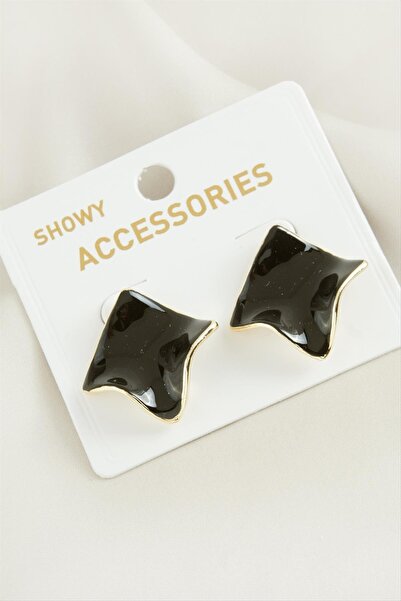 Marsilyan Square Trend Enamel Earrings