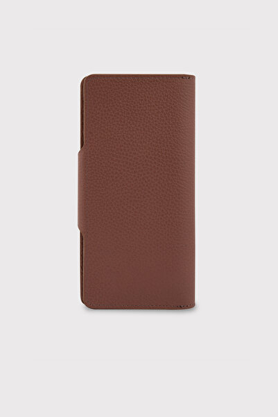 Garbalia Unisex Martha Ecru Genuine Leather Portfolio Wallet