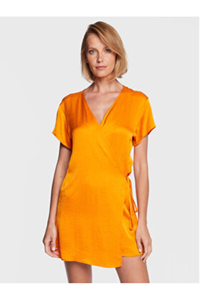 American Vintage Γυναικείο Φόρεμα Casual WID14IE23 Πορτοκαλί