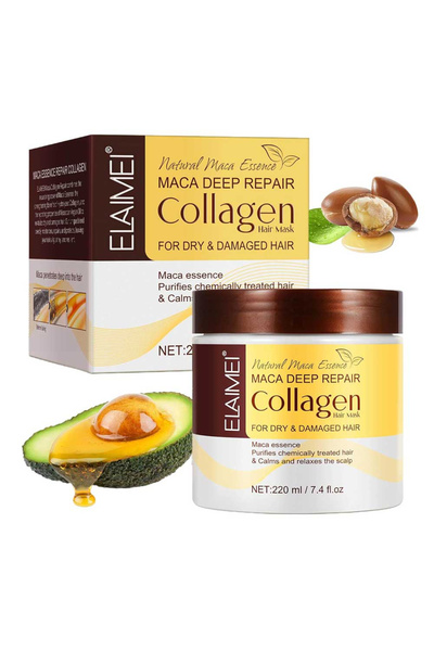 ELAIMEI Mască de tratament reparatoare premium pentru păr uscat și deteriorat...