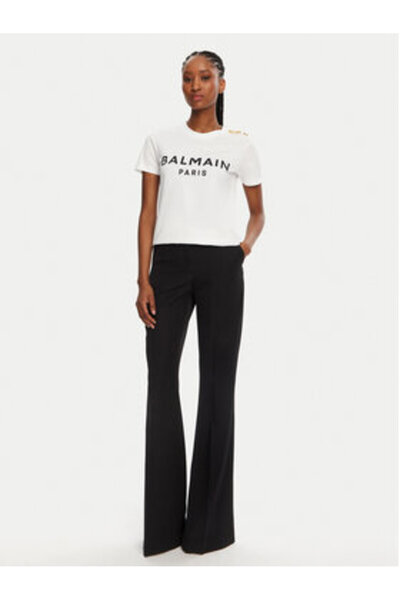 BALMAIN Γυναικείο T-Shirt BF1EF005BB02 Λευκό