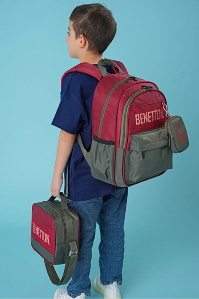 United Colors of Benetton Bag+Lunch+Pen Holder 3-Piece Primary School Bag Set