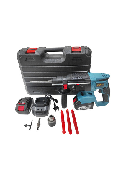 Mustang Rotary hammer with 2 batteries, Mustang, 21 V, 4 AH, 1.9 J, 1150 RPM, 2 Chucks, Model 2023