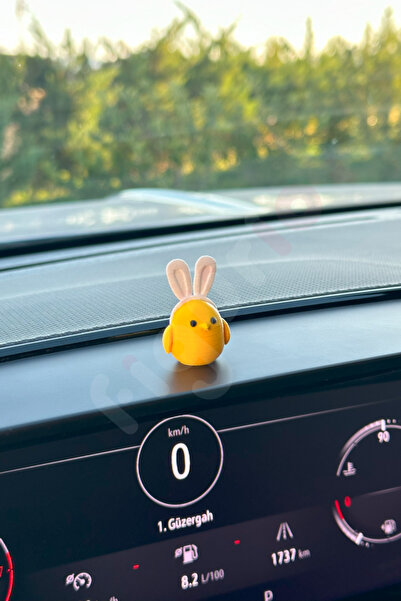 figurio Sevimli Bunny Civciv Araba Süsü / Minik Dekor / Hediyelik Figür
