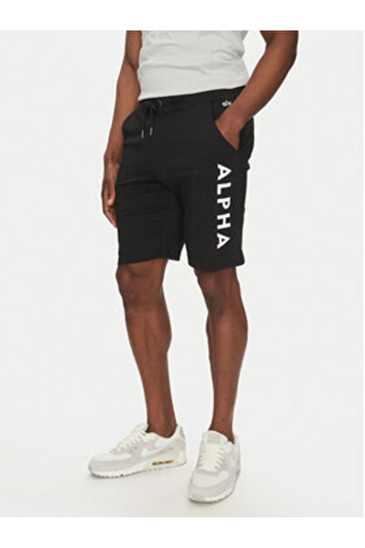 Alpha Industries Ανδρικό αθλητικό σορτς μαύρο ALPHA INDUSTRIES-116366 03 ΜΑΥΡΟ
