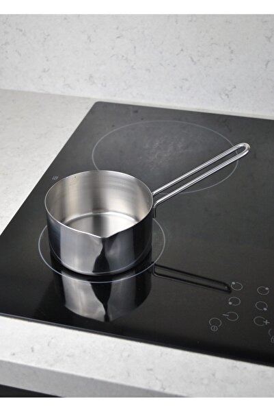 Qualitev 1 Piece 12 cm Stainless Steel Saucepan Milk Pot and Sauce Pot 12X6 cm Mini Egg Pan