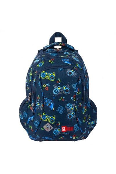 OEM Ghiozdan școlar clasele I-IV, 3 compartimente, Majewski, Colecția St. Right, Blocuri de culori 2024, BP-26