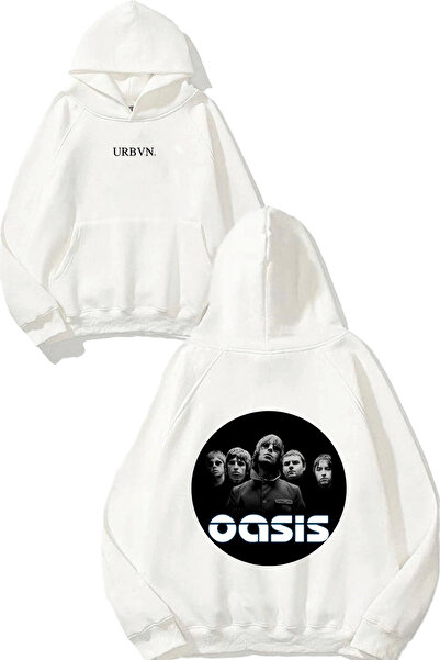 urbvn سويت شيرت أبيض كبير الحجم مطبوع بتصميم أواسيس