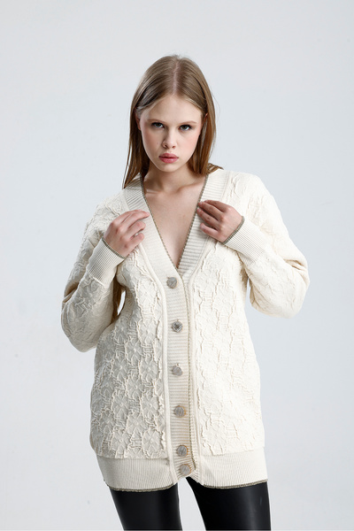 AYMİSS DOKULU, V YAKA CEKET,HIRKA