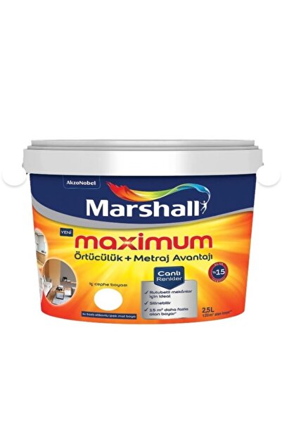 Marshall MAXIMUM SİL.İPEK MAT BW BAZ 2,5 LT İÇ CEPHE