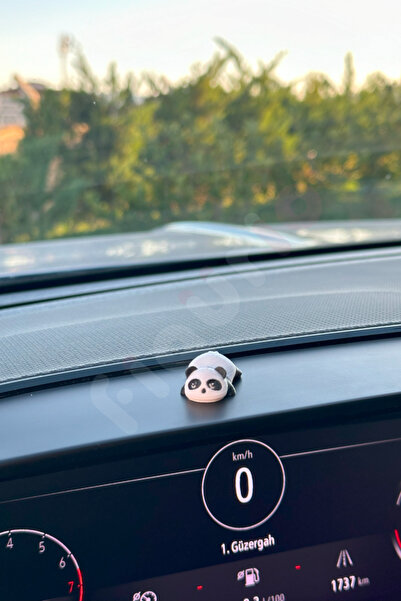 figurio Mini Panda Araba Süsü / Minik Dekor / Hediyelik Figür