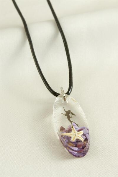 Angel Of Life Starfish Ellipse Epoxy Pendant
