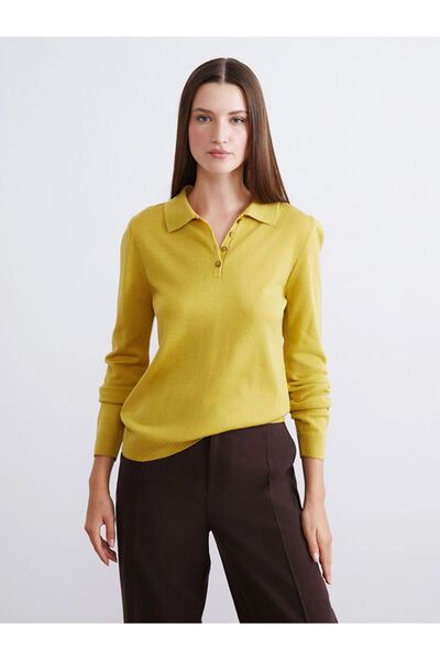 LC Waikiki Rmz Gi̇yi̇m Farkiyla Devrik Roba Collar Women's Knitwear Sweater