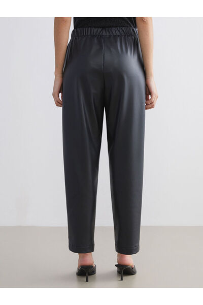 LC Waikiki Create Your Style from Uzg Store |   Leather-Look Women's Trousers with Elastic Waist